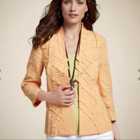 Chico's Jackets & Blazers - Chico’s Linen Blend Open Front Jacket 2